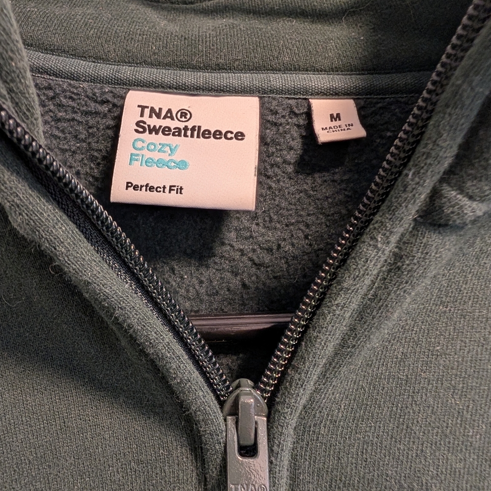 TNA Dark Green Cropped Sweatshirt - Picture 4 of 4